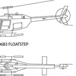 bell 206b3 floatstep line art vector file black white vector outline or line art file