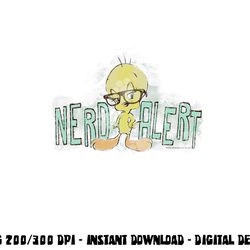 looney tunes tweety nerd alert  png, sublimation