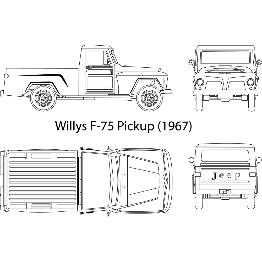 Willys F-75 Pickup (1967) line art vector file.jpg