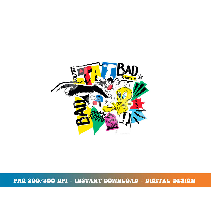 Looney Tunes Tweety Slyvester Chase is On  png, sublimation.jpg