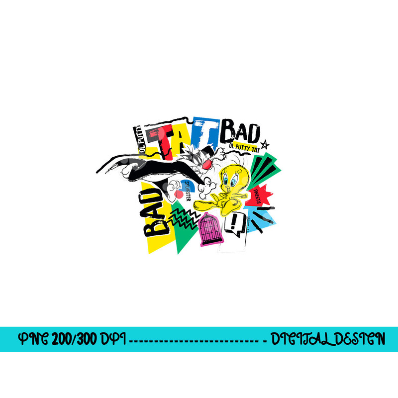 Looney Tunes Tweety Slyvester Chase is On png, sublimation .jpg