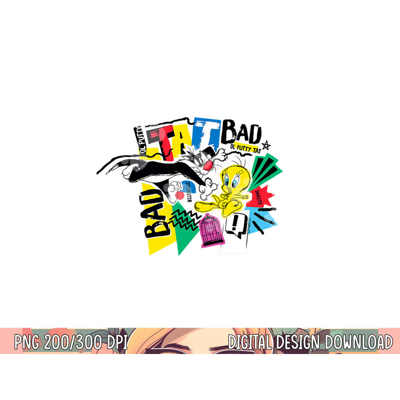 Looney Tunes Tweety Slyvester Chase is On png, sublimation .jpg