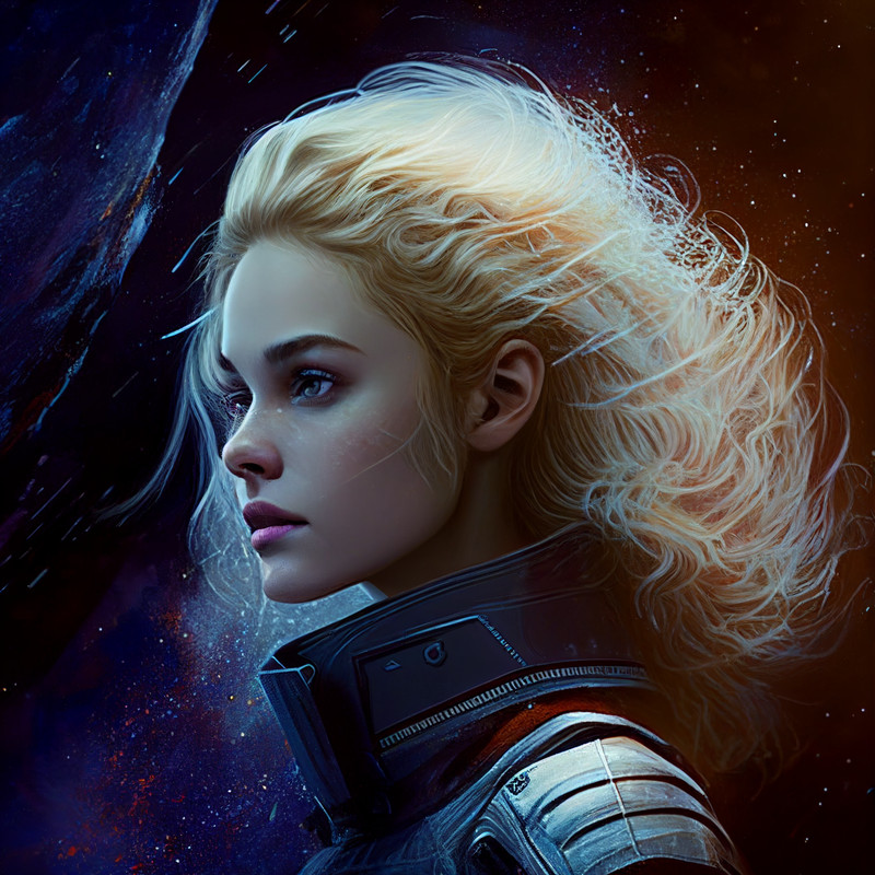 Blond girl in space, hd, portret 2.png