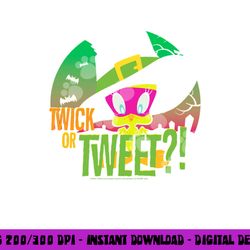 looney tunes tweety twick or tweet halloween  png, sublimation