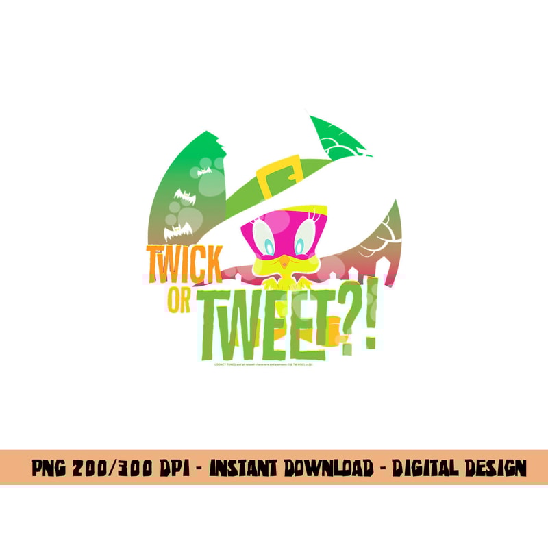 Looney Tunes Tweety Twick Or Tweet Halloween png, sublimation .jpg