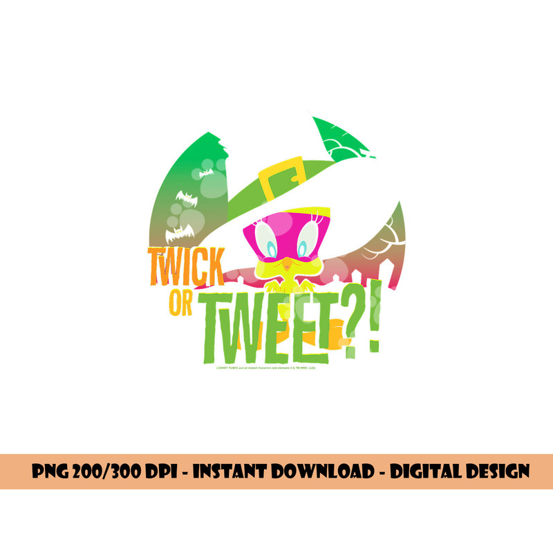 Looney Tunes Tweety Twick Or Tweet Halloween  png, sublimation .jpg