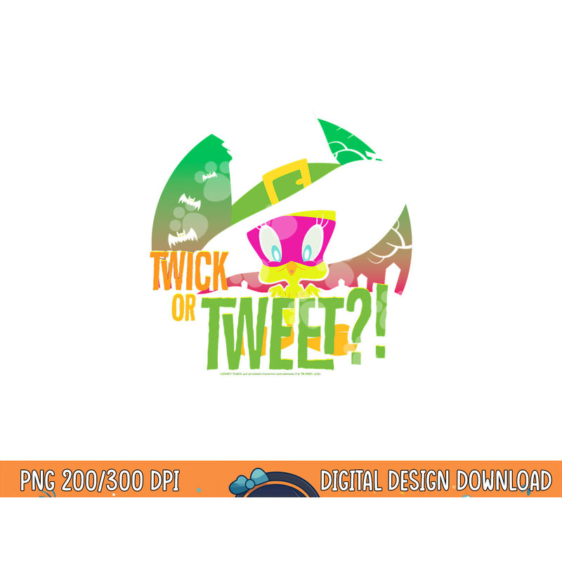 Looney Tunes Tweety Twick Or Tweet Halloween  png, sublimation .jpg