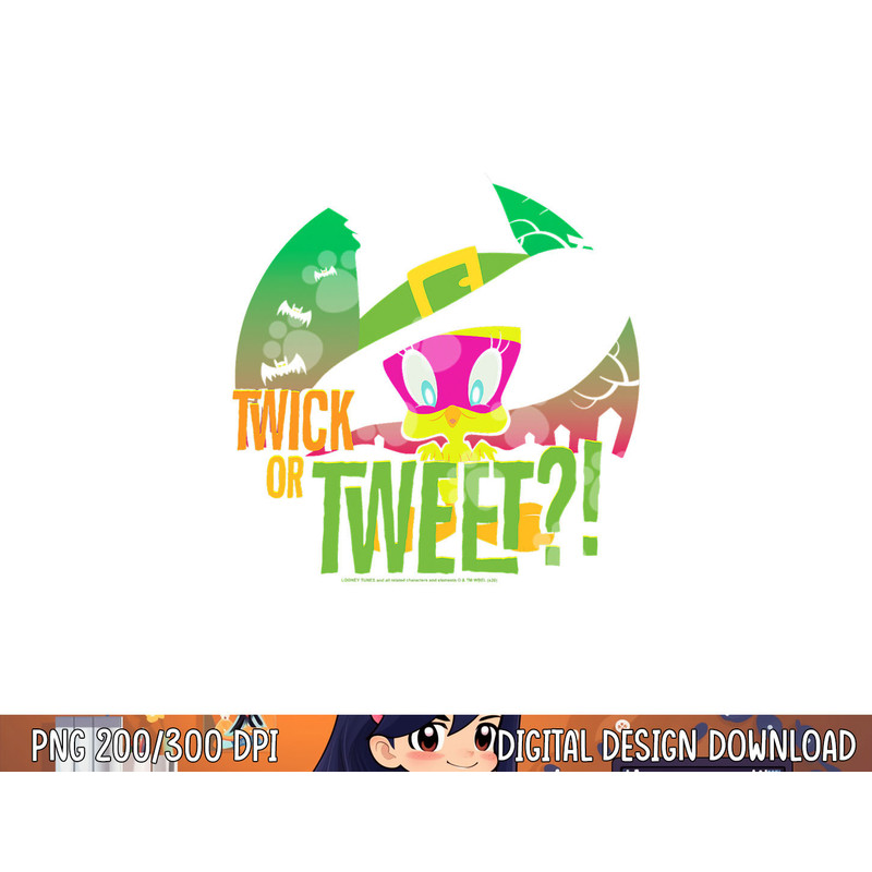 Looney Tunes Tweety Twick Or Tweet Halloween png, sublimation .jpg