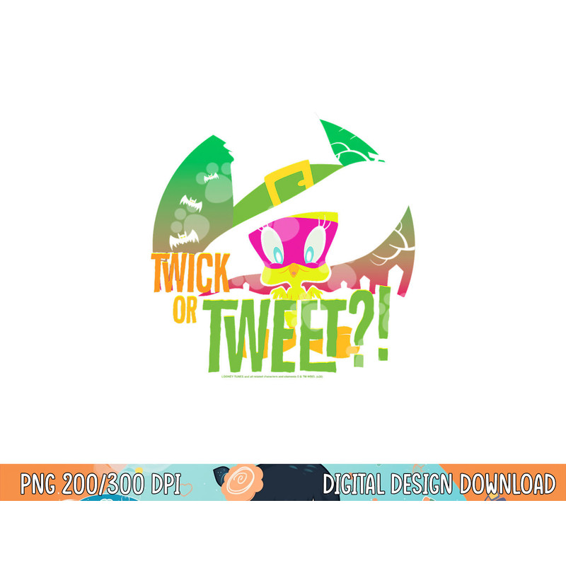 Looney Tunes Tweety Twick Or Tweet Halloween  png, sublimation .jpg