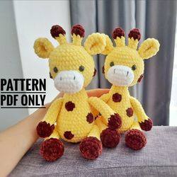 PDF plush Giraffe Crochet Pattern, Geoff the Giraffe Crochet Pattern, Giraffe Amigurumi Pattern (English)