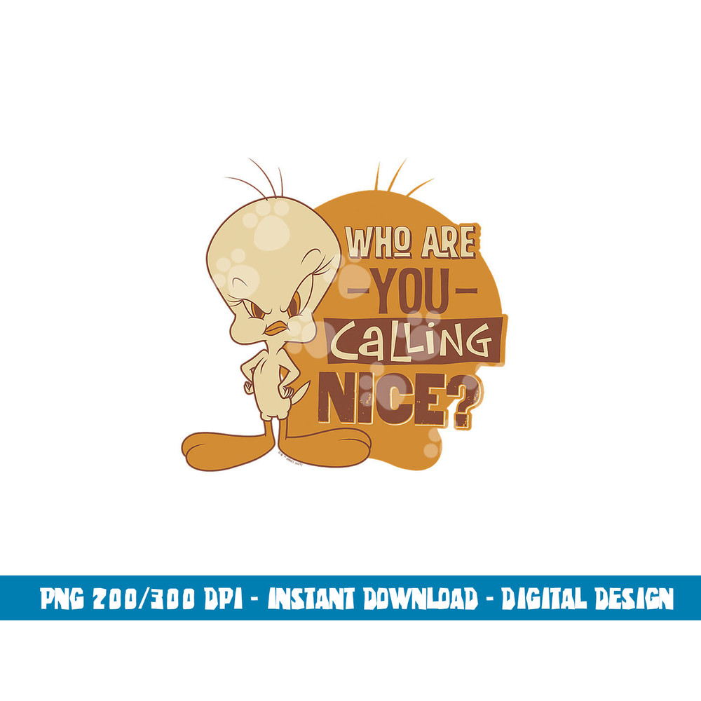Looney Tunes Tweety Who You Calling Nice png, sublimation .jpg