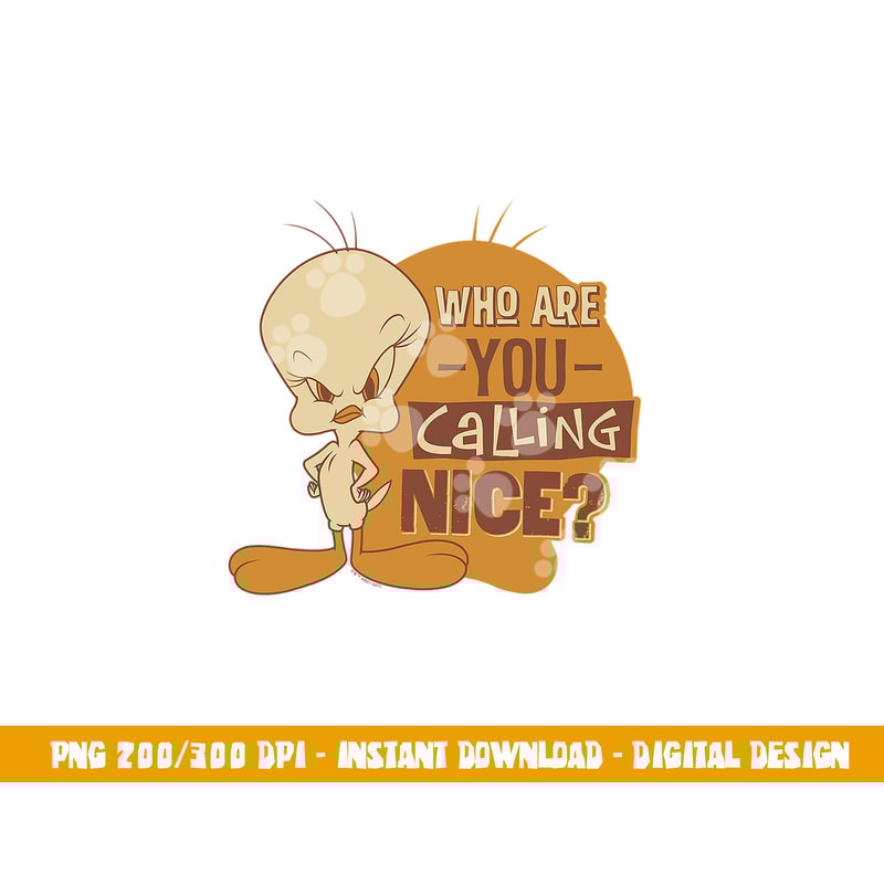 Looney Tunes Tweety Who You Calling Nice png, sublimation .jpg