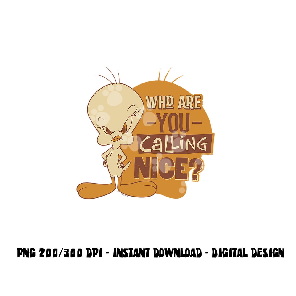 Looney Tunes Tweety Who You Calling Nice png, sublimation .jpg