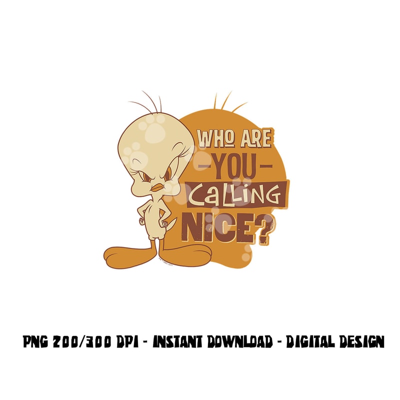 Looney Tunes Tweety Who You Calling Nice png, sublimation .jpg
