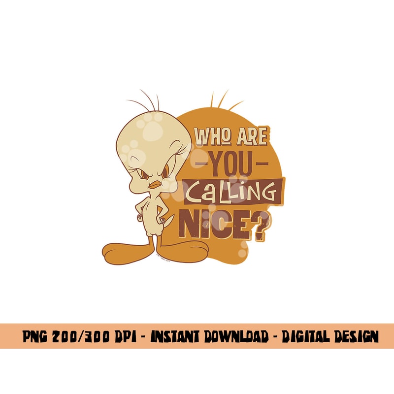 Looney Tunes Tweety Who You Calling Nice png, sublimation .jpg