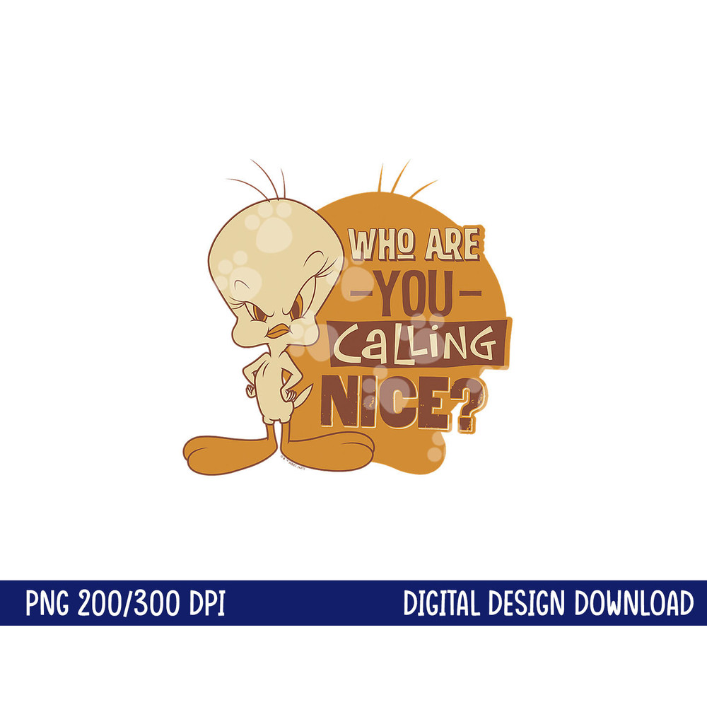 Looney Tunes Tweety Who You Calling Nice png, sublimation .jpg