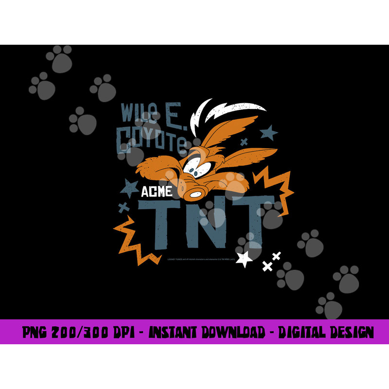 Looney Tunes Wile. E. Coyote TNT  png, sublimation .jpg