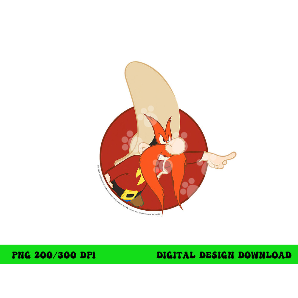 Looney Tunes Yosemite Sam Red Circle Portrait  png, sublimation .jpg
