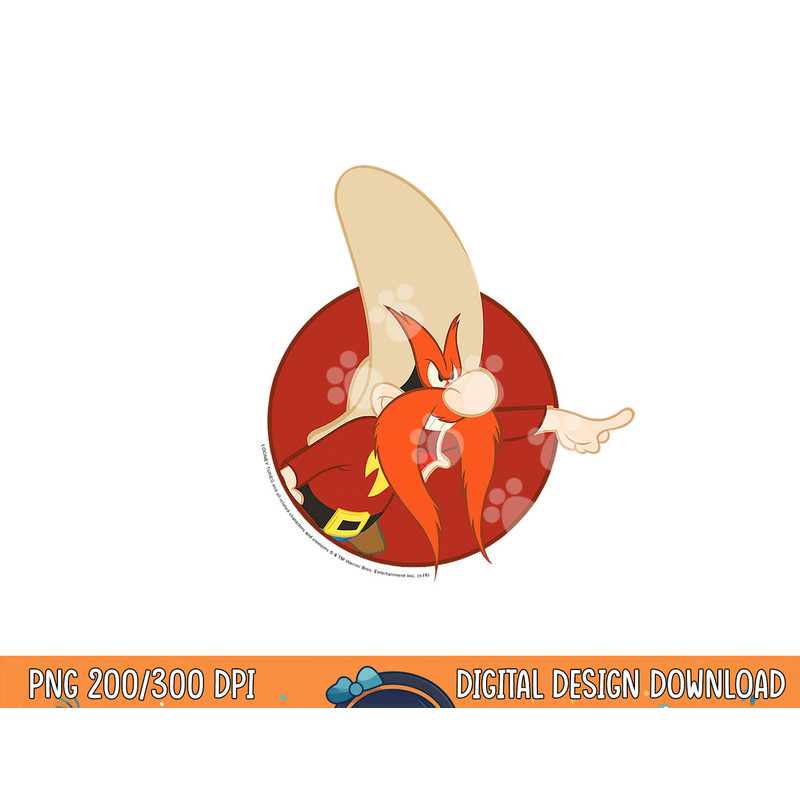 Looney Tunes Yosemite Sam Red Circle Portrait  png, sublimation .jpg