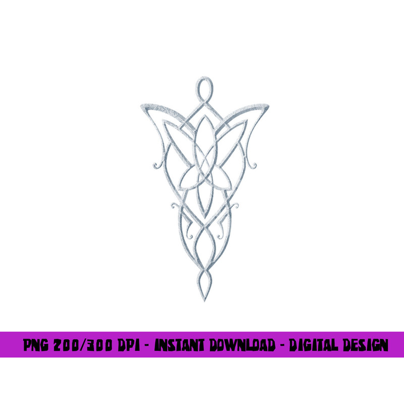 Lord of the Rings Arwen Necklace Longsleeve T Shirt Long Sleeve  png, sublimation .jpg
