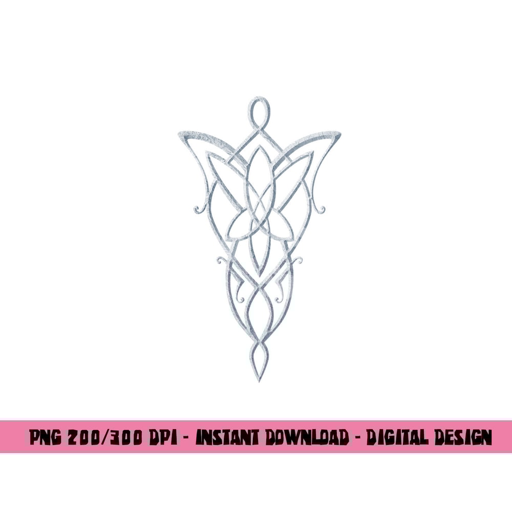 Lord of the Rings Arwen Necklace Longsleeve T Shirt Long Sleeve png, sublimation .jpg