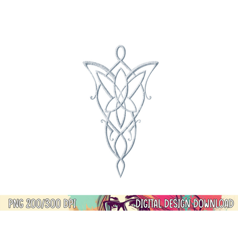 Lord of the Rings Arwen Necklace Longsleeve T Shirt Long Sleeve png, sublimation .jpg