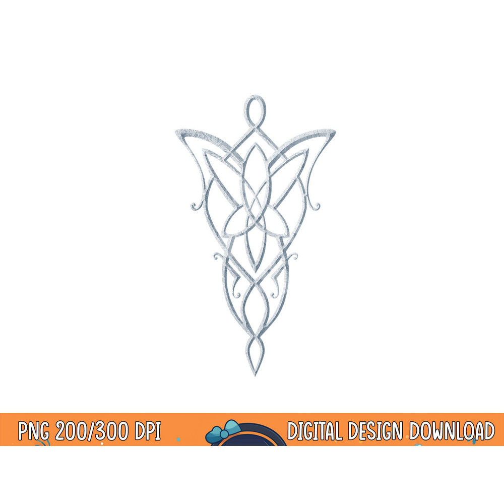 Lord of the Rings Arwen Necklace Longsleeve T Shirt Long Sleeve  png, sublimation .jpg