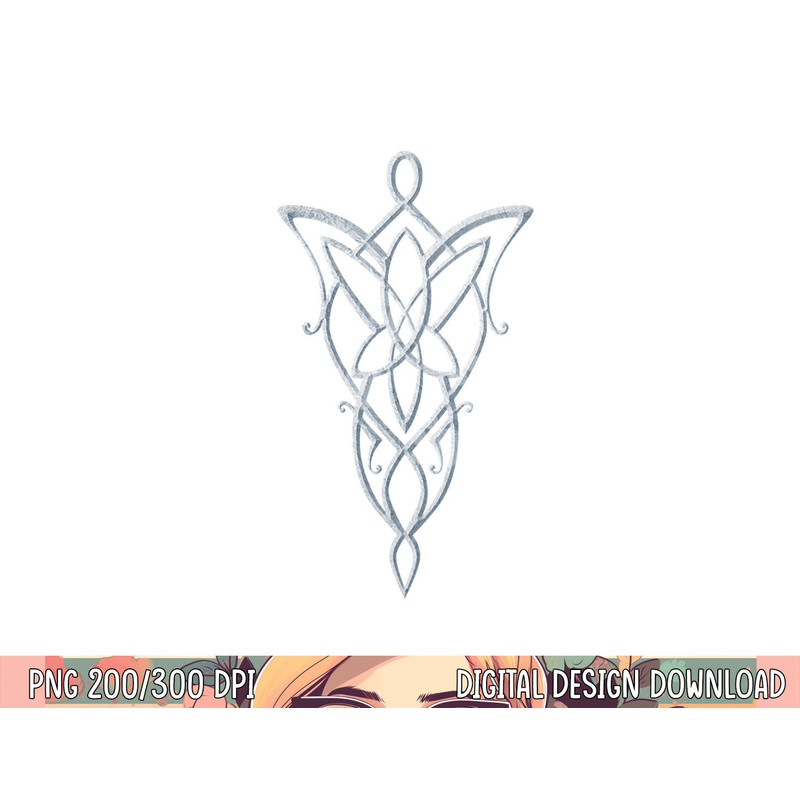 Lord of the Rings Arwen Necklace Longsleeve T Shirt Long Sleeve png, sublimation .jpg