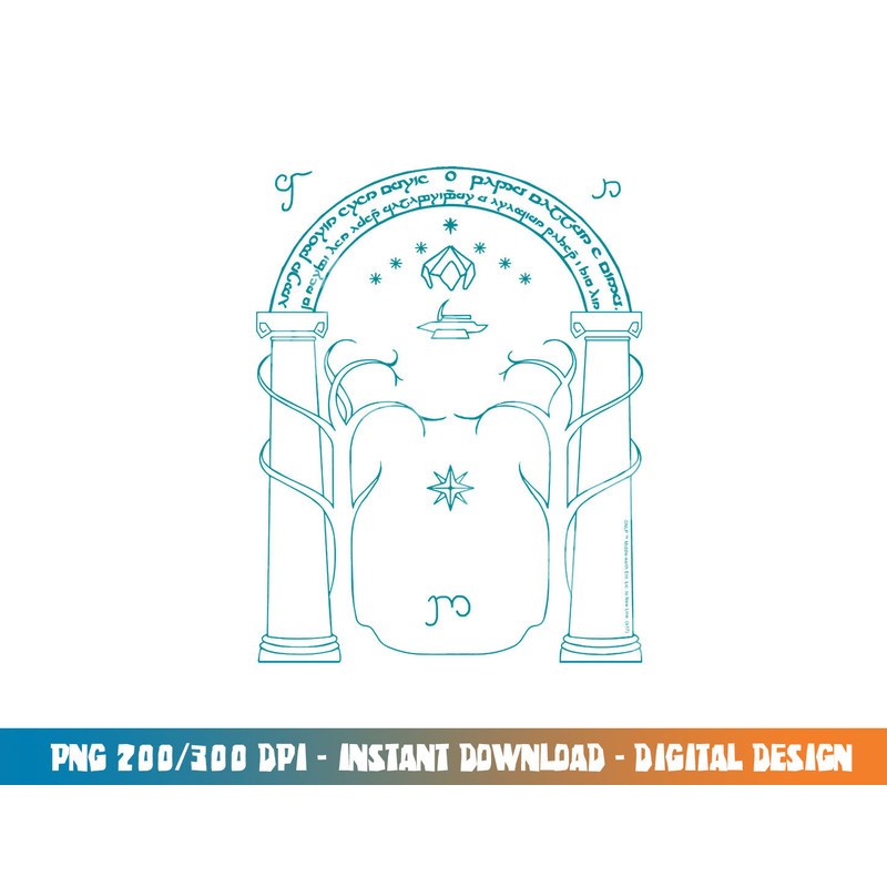 Lord of the Rings Doors of Durin Longsleeve T Shirt Long Sleeve  png, sublimation .jpg