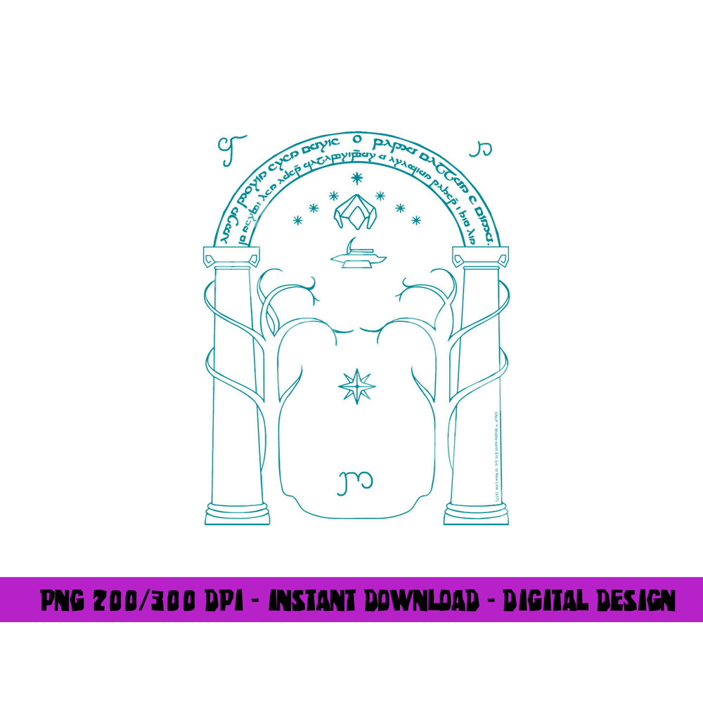 Lord of the Rings Doors of Durin Longsleeve T Shirt Long Sleeve  png, sublimation .jpg