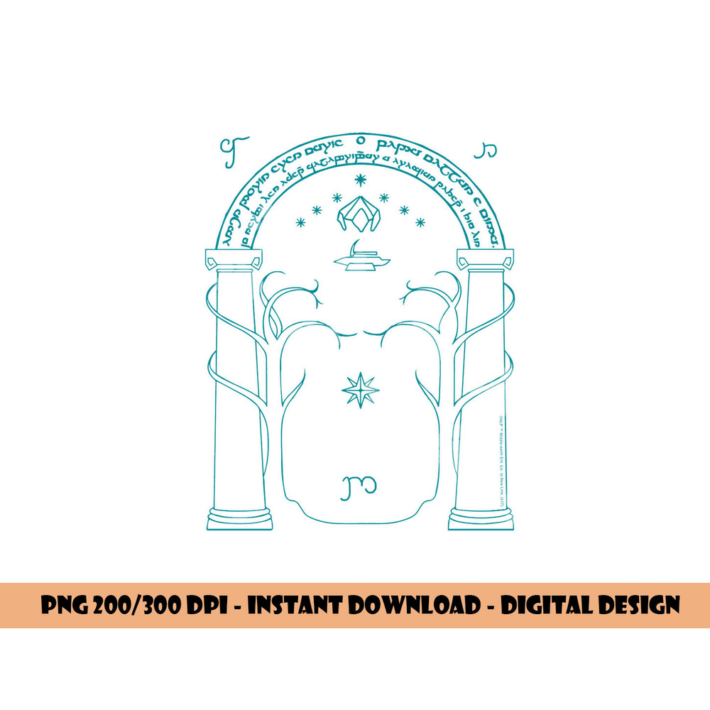 Lord of the Rings Doors of Durin Longsleeve T Shirt Long Sleeve  png, sublimation .jpg