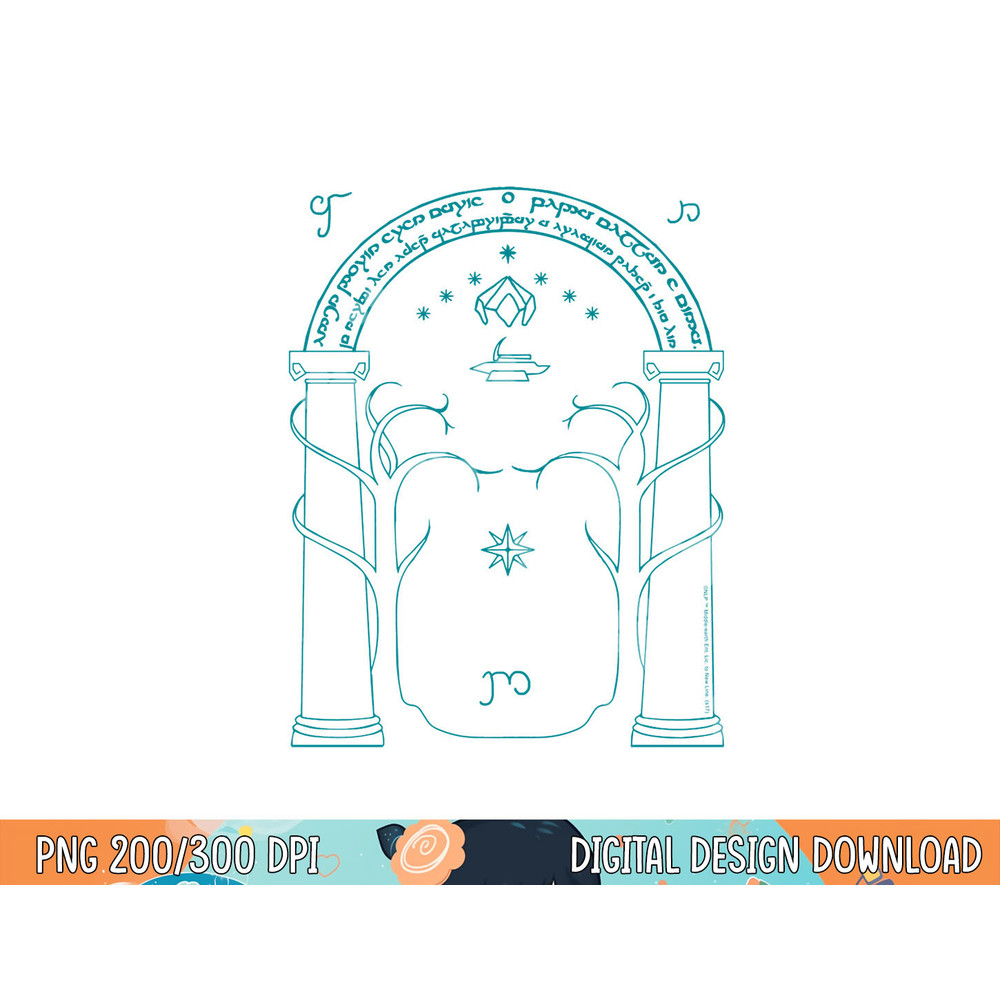 Lord of the Rings Doors of Durin Longsleeve T Shirt Long Sleeve  png, sublimation .jpg