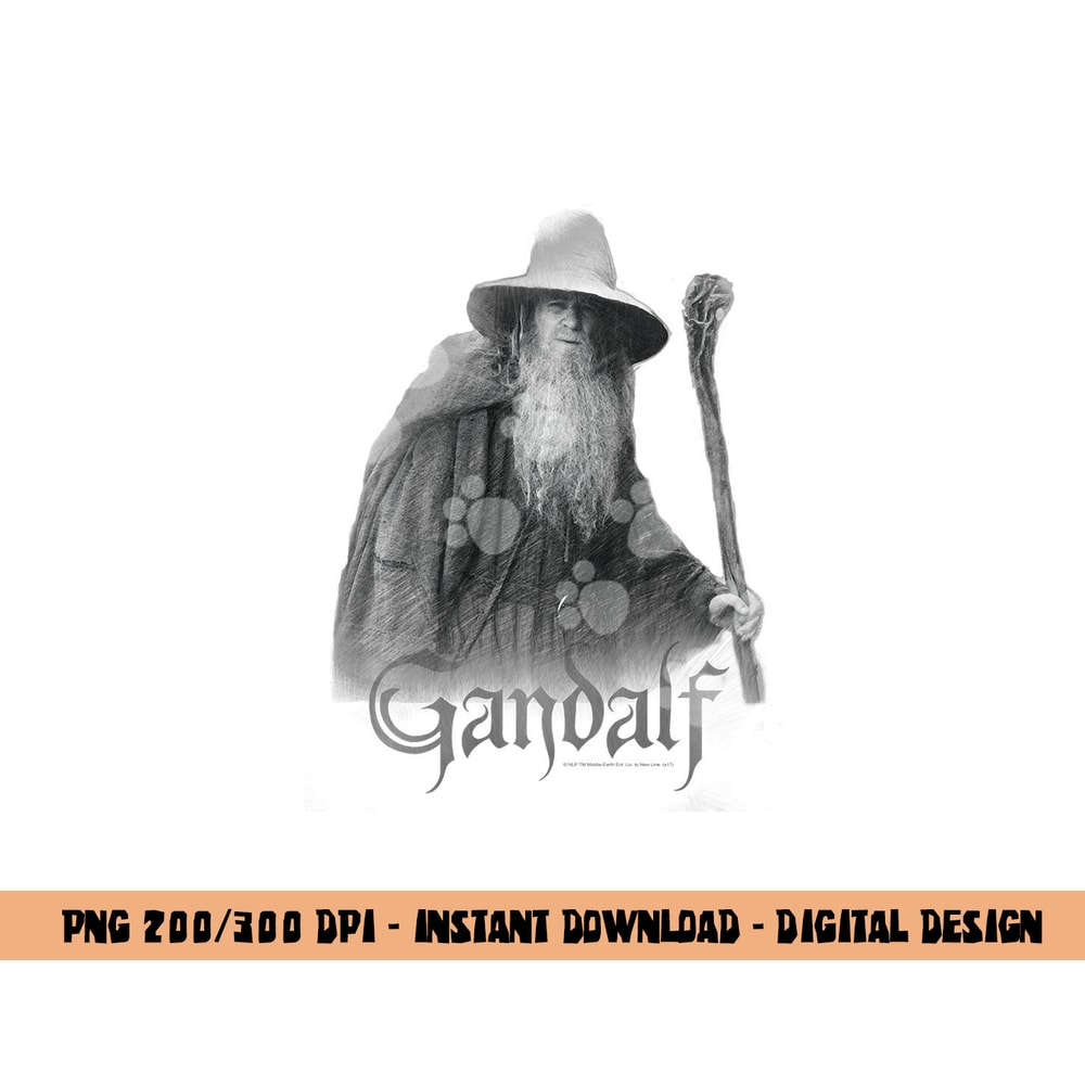 Lord of the Rings Gandalf the Grey Longsleeve T Shirt Long Sleeve png, sublimation .jpg