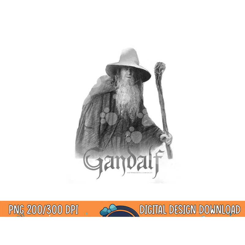 Lord of the Rings Gandalf the Grey Longsleeve T Shirt Long Sleeve  png, sublimation .jpg