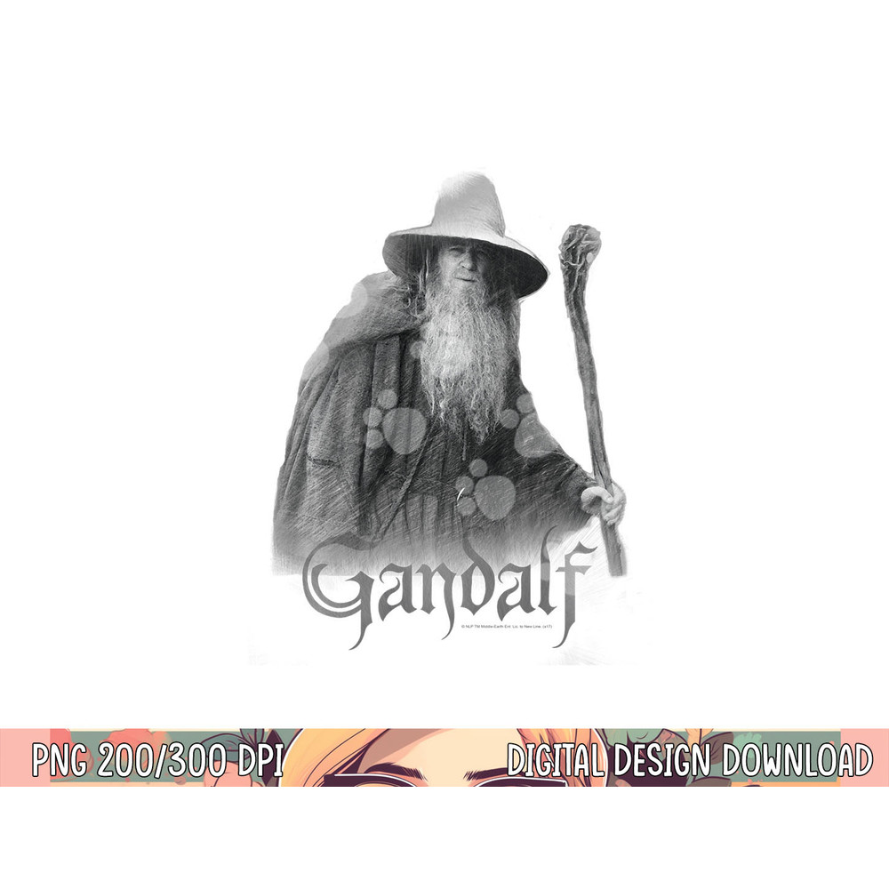 Lord of the Rings Gandalf the Grey Longsleeve T Shirt Long Sleeve png, sublimation .jpg
