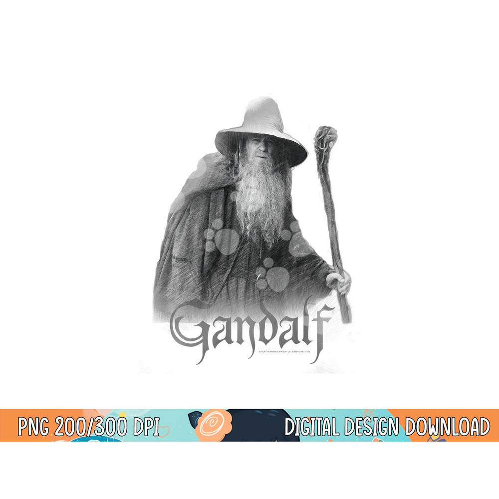 Lord of the Rings Gandalf the Grey Longsleeve T Shirt Long Sleeve  png, sublimation .jpg