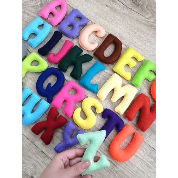 English alphabet for kids Soft letters from felt Soft Alphab