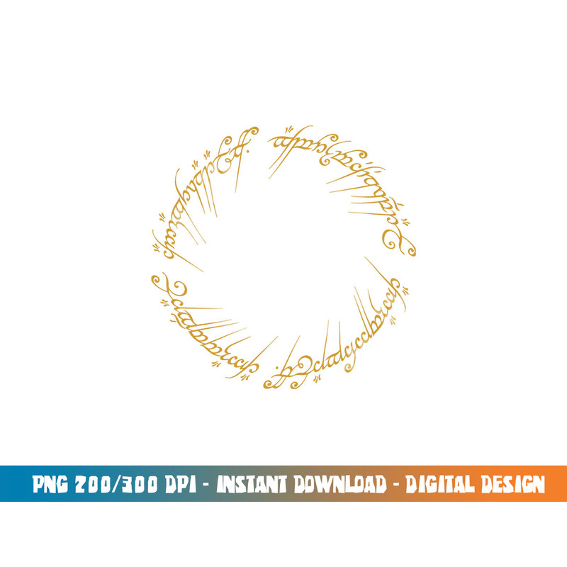 Lord of the Rings One Ring Longsleeve T Shirt Long Sleeve  png, sublimation .jpg