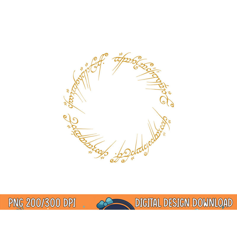 Lord of the Rings One Ring Longsleeve T Shirt Long Sleeve  png, sublimation .jpg