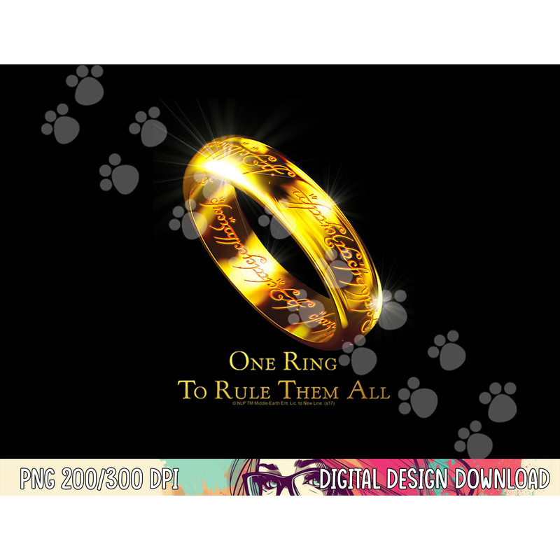 Lord of the Rings One Ring T Shirt png, sublimation .jpg