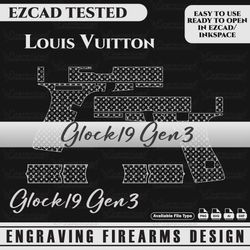 Engraving Firearms Deisign Louis Vuitton- Glock 19 G3