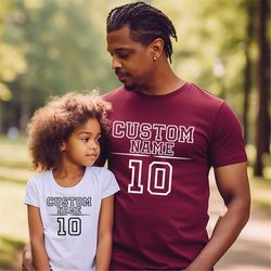 fathers day gifts, matching dad and son shirts, father daughter graphic tees, custom new dad gift, papa outfit, personal