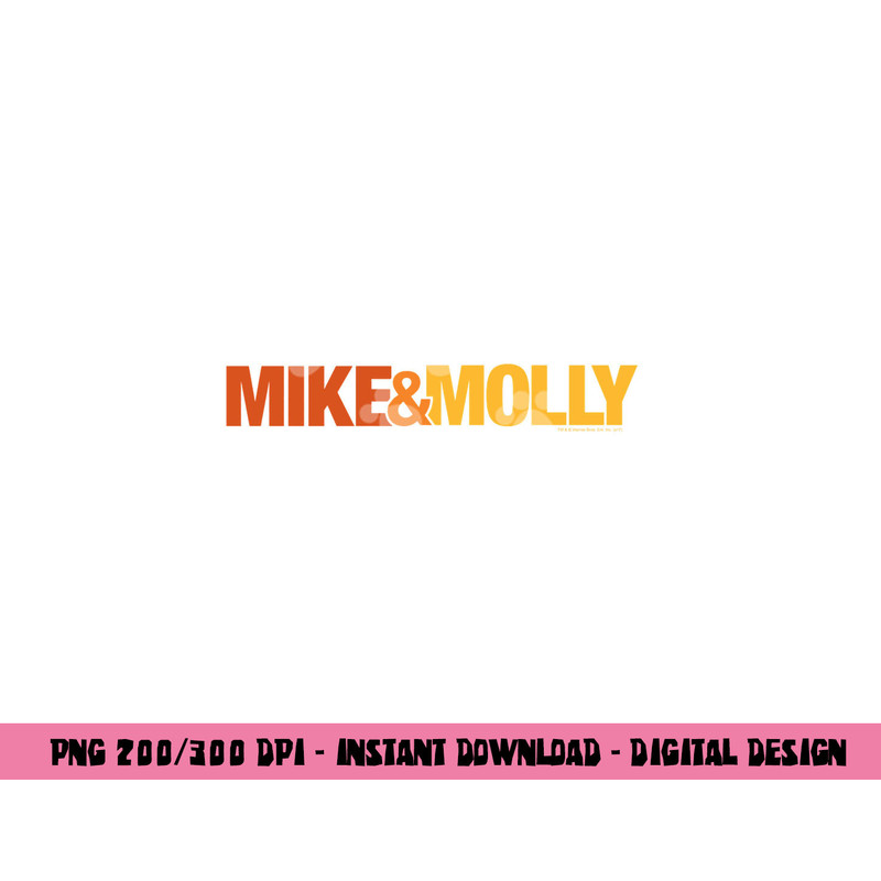 Mike & Molly Logo Longsleeve T Shirt Long Sleeve  png, sublimation .jpg