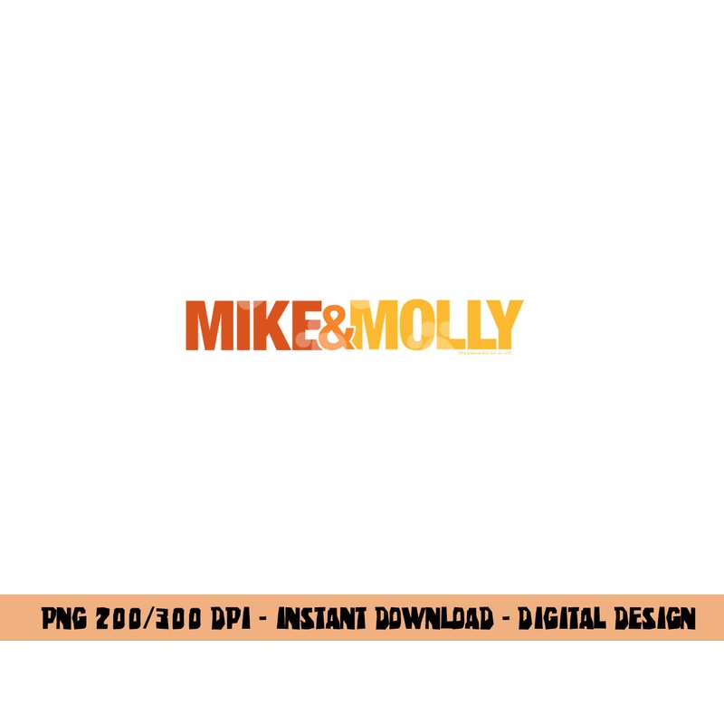Mike & Molly Logo Longsleeve T Shirt Long Sleeve png, sublimation .jpg