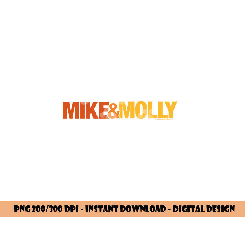 Mike & Molly Logo Longsleeve T Shirt Long Sleeve  png, sublimation .jpg