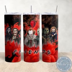 horror friends tumbler, horror friends skinny tumbler