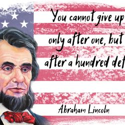 digital greeting card with the leader abraham lincoln.