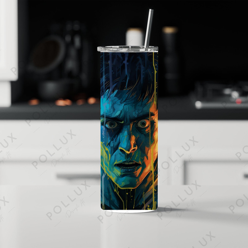 Horror Movie Newspaper 20 Oz Skinny Tumbler StraightTapered Wrap Png Sublimation Design, Halloween Movies Tumbler PNG File-10.jpg