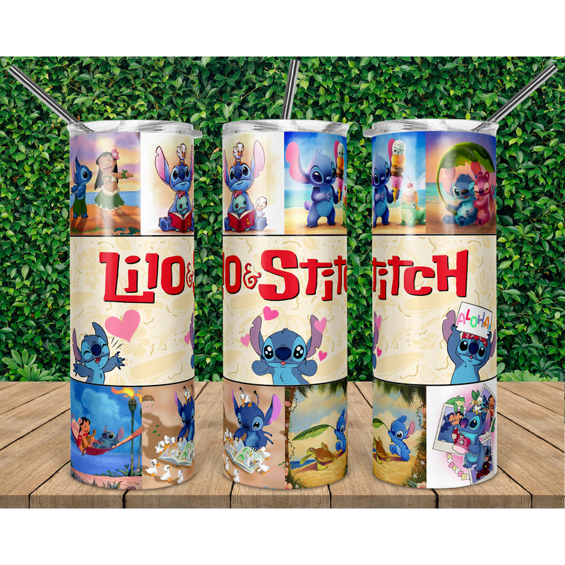 Lilo & Stitch Montage Tumbler Lilo & Stitch Montage Skinny Tumbler Lilo & Stitch Montage 20oz Skinny Tumbler.png