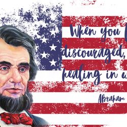 digital greeting card with the leader abraham lincoln.